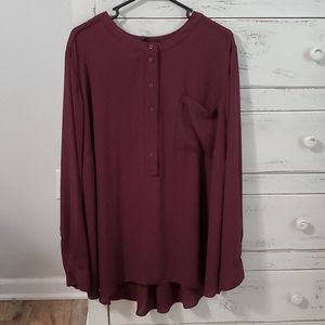 Lane Bryant maroon blouse